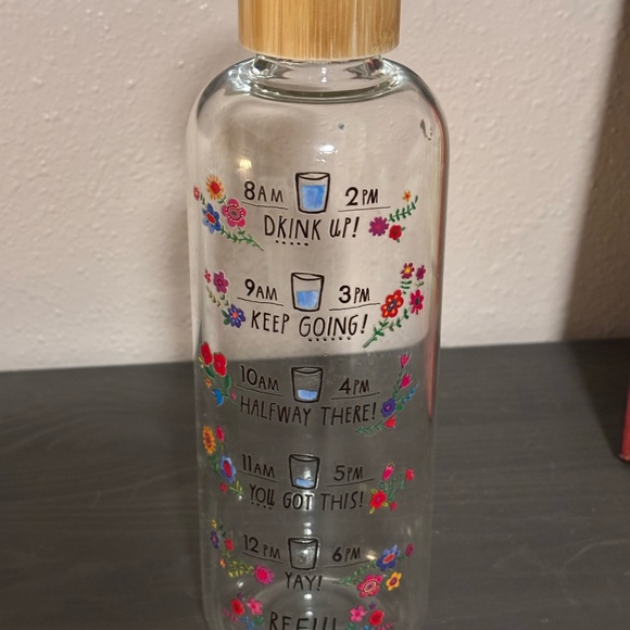 Floral Motivational Water Bottle - Picture 4 of 5